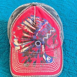 American Needle Red and Gray Kids Hat